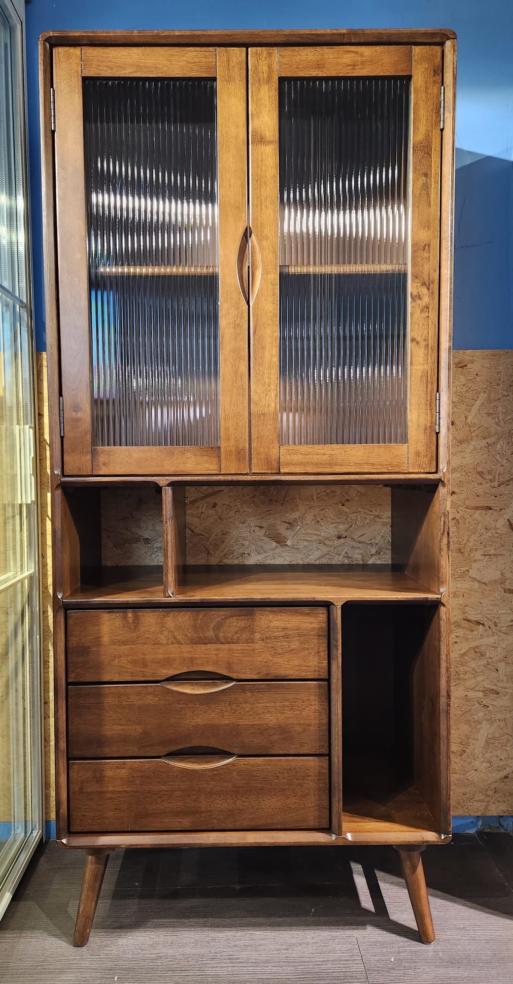 80CM濶胡桃实木双门餐边柜 (FJ 1882 HS)